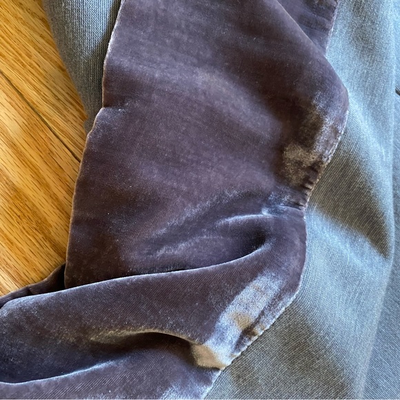 Y2K BCBG Max Azria Ponte Knit Faux Wrap Pleated Velvet Trimmed Dress - Size 2 - Picture 5 of 12